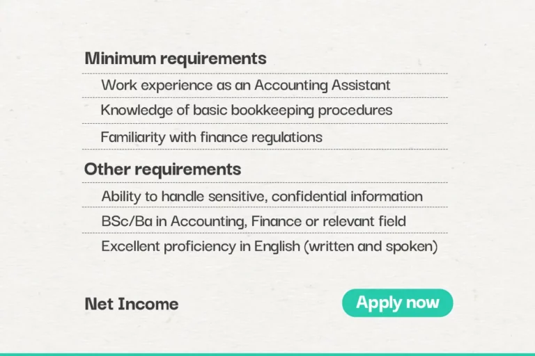 Accounting Assistant Requirements
