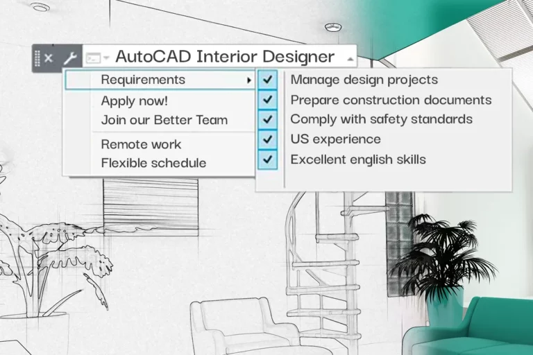 Requisitos para Diseñador de Interiores en AutoCAD