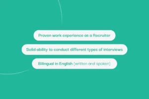 English-speaking Recruiter Requirements