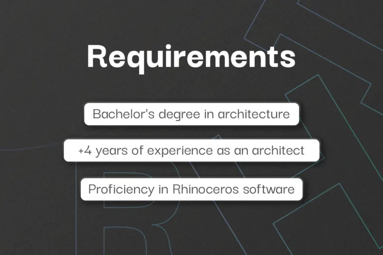 Requisitos para Arquitecto especializado en Rhino