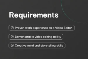Video Editor Requirements