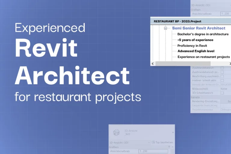 Arquitecto experimentado en Revit para proyectos de restaurantes